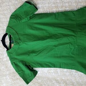 Retro Peter pan collar green dress charlie brown medium (as is)
